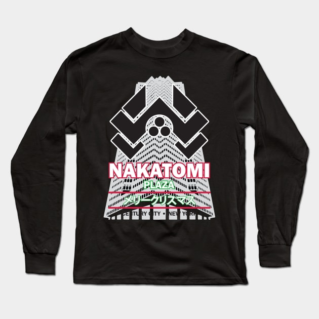 Nakatomi Plaza Long Sleeve T-Shirt by aidreamscapes